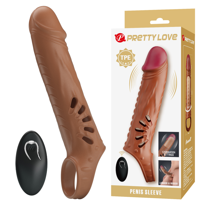 Вібронасадка на член Pretty Love Penis Sleeve тілесна