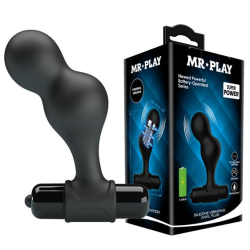 Анальна пробка чорна Mr.Play Silicone Vibrating від LyBaile