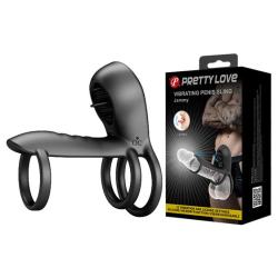 Насадка на член - Pretty Love Vibrating Penis Sling Jammy Black Насадка на член - Pretty Love Vibrating Penis Sling Jammy Black