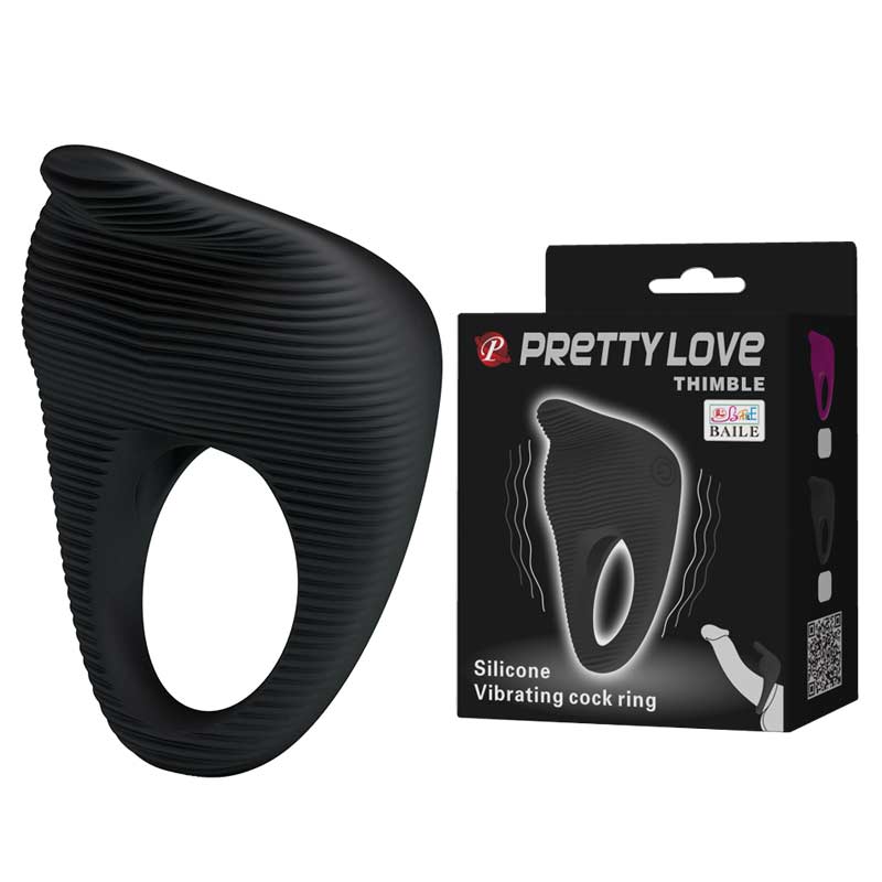 Ерекційне кільце Pretty Love Thimble чорне Ерекційне кільце Pretty Love Thimble чорне