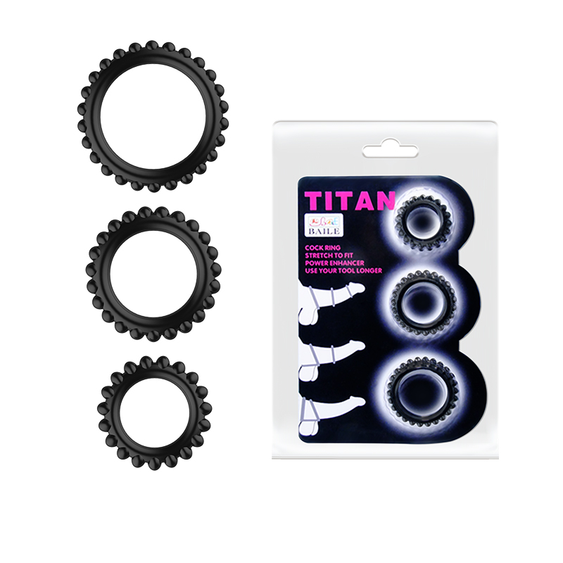 Ерекційні кільця Titan Cock Ring Set Pink Ерекційні кільця Titan Cock Ring Set Pink