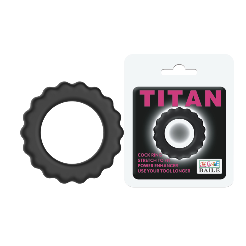 Ерекційне кільце Titan Cock Ring чорне Ерекційне кільце Titan Cock Ring чорне