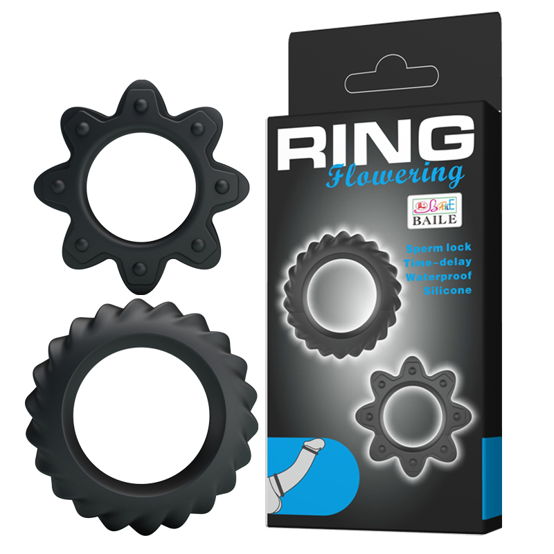 Ерекційні кільця Ring Flowering чорні Ерекційні кільця Ring Flowering чорні
