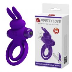Ерекційне кільце Pretty Love Vibrant Penis Ring III фіолетове Ерекційне кільце Pretty Love Vibrant Penis Ring III фіолетове