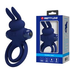 Ерекційне кільце - Pretty Love Vibro Penis Ring Bunny III Dark Blue Ерекційне кільце - Pretty Love Vibro Penis Ring Bunny III Dark Blue