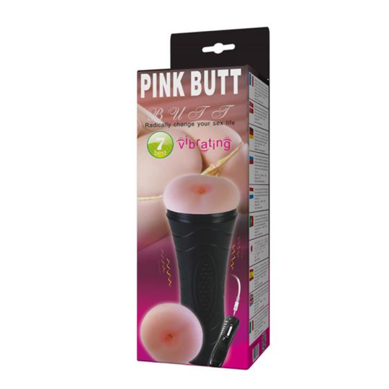 Вібруючий мастурбатор анус Pink Butt LyBaile тілесний