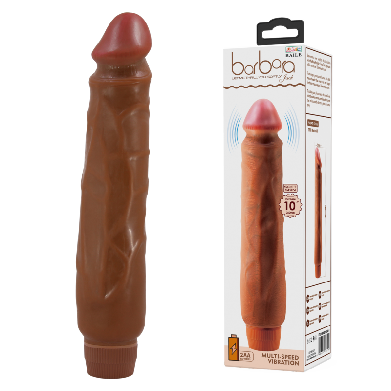 Вібратор - Barbara Jack Vibrator 10" Brown