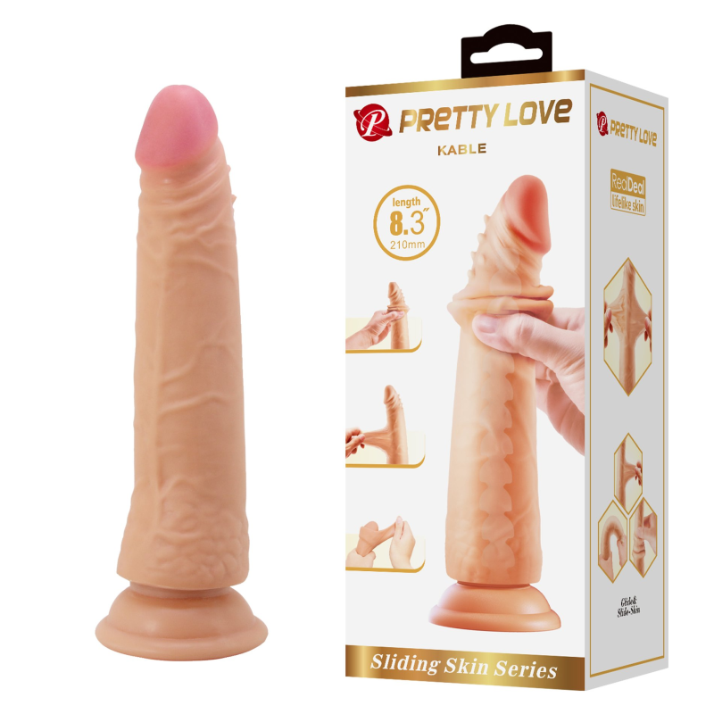 Фалоімітатор Pretty Love Kable Sliding Skin тілесний