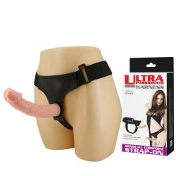 Страпон Ultra Passionate Harness тілесний 19.8 см Страпон Ultra Passionate Harness тілесний 19.8 см