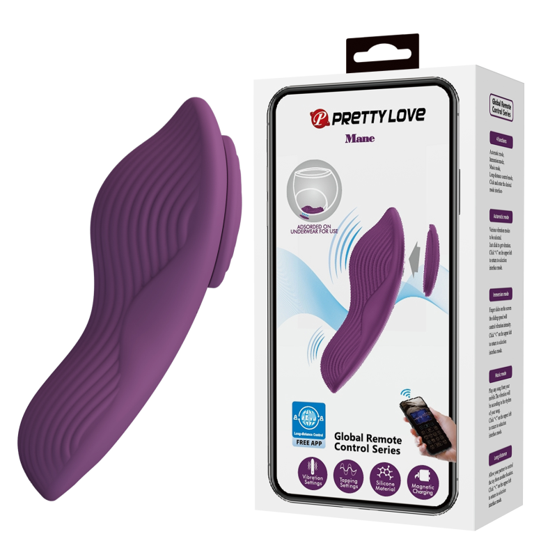 Вібратор - Pretty Love Mobile App Control Mane Stimulator Purple