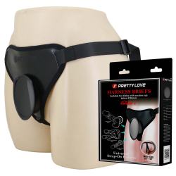 Трусики для страпона чорні Pretty Love Harness Briefs