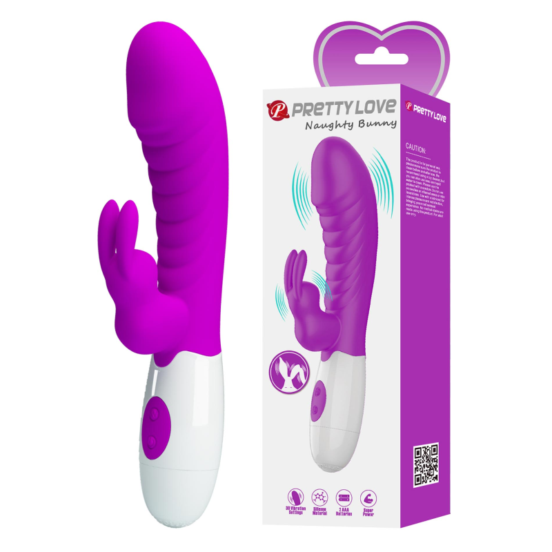 Вібратор Pretty Love Naughty Bunny фіолетовий