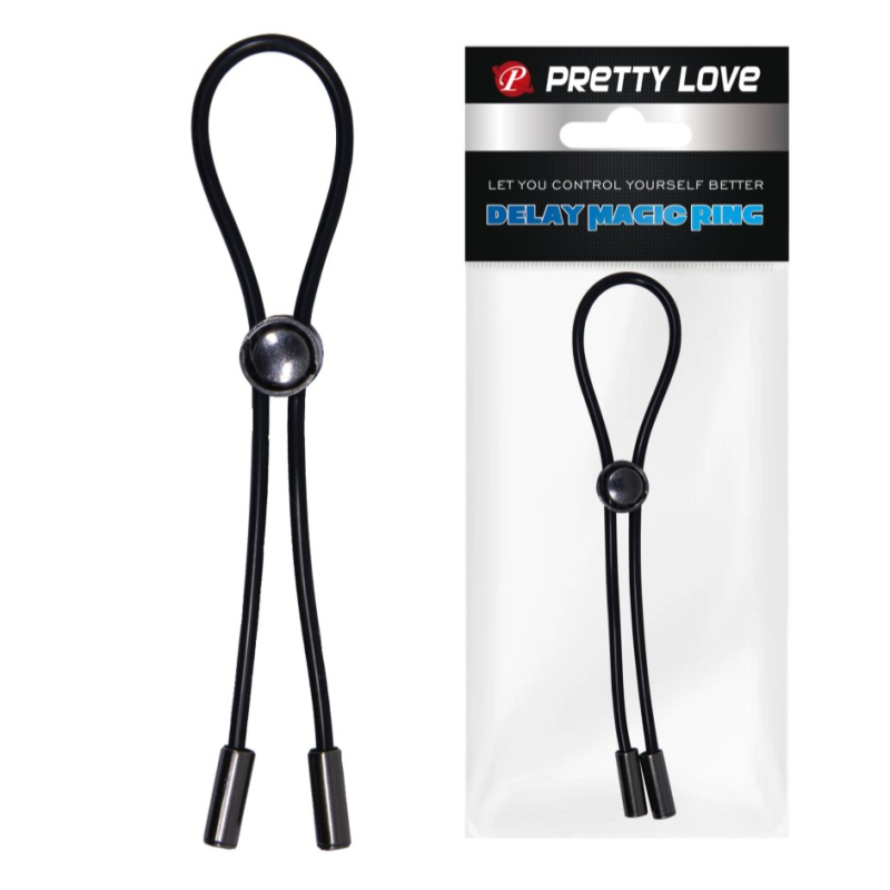Ерекційна петля Pretty Love Delay Magic Ring чорна