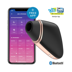 Вакуумний кліторальний вібратор - Satisfyer Love Triangle Black (App)