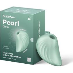 Вакуумний кліторальний вібратор Satisfyer Pearl Diver Mint салатовий