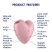 Вакуумний стимулятор Satisfyer Cutie Heart Light Red Вакуумний стимулятор Satisfyer Cutie Heart Light Red