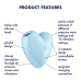 Вакуумний стимулятор - Satisfyer Cutie Heart Blue