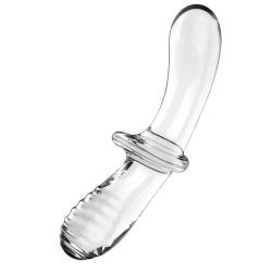 Скляний фалоімітатор Satisfyer Double Crystal прозорий