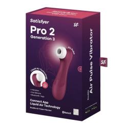Кліторальний стимулятор Satisfyer Pro 2 Generation 3 бордовий