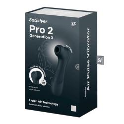 Кліторальний стимулятор - Satisfyer Pro 2 Generation 3 With Liquid Air Black