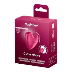 Вакуумний кліторальний стимулятор Satisfyer Cutie Heart малиновий Вакуумний кліторальний стимулятор Satisfyer Cutie Heart малиновий