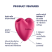 Вакуумний кліторальний стимулятор Satisfyer Cutie Heart малиновий