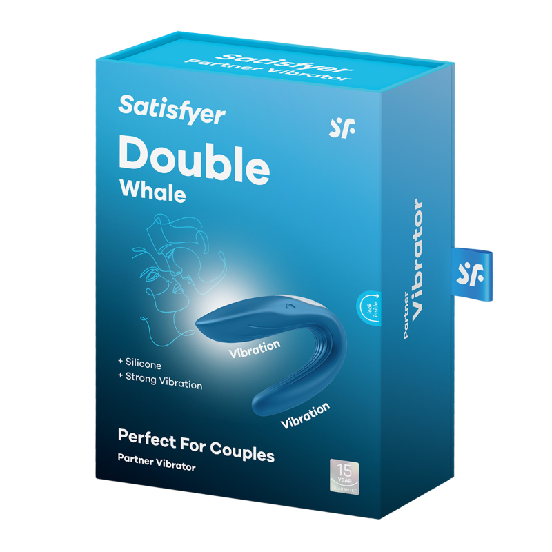 Вібратор для пар Satisfyer Double Whale синій Вібратор для пар Satisfyer Double Whale синій