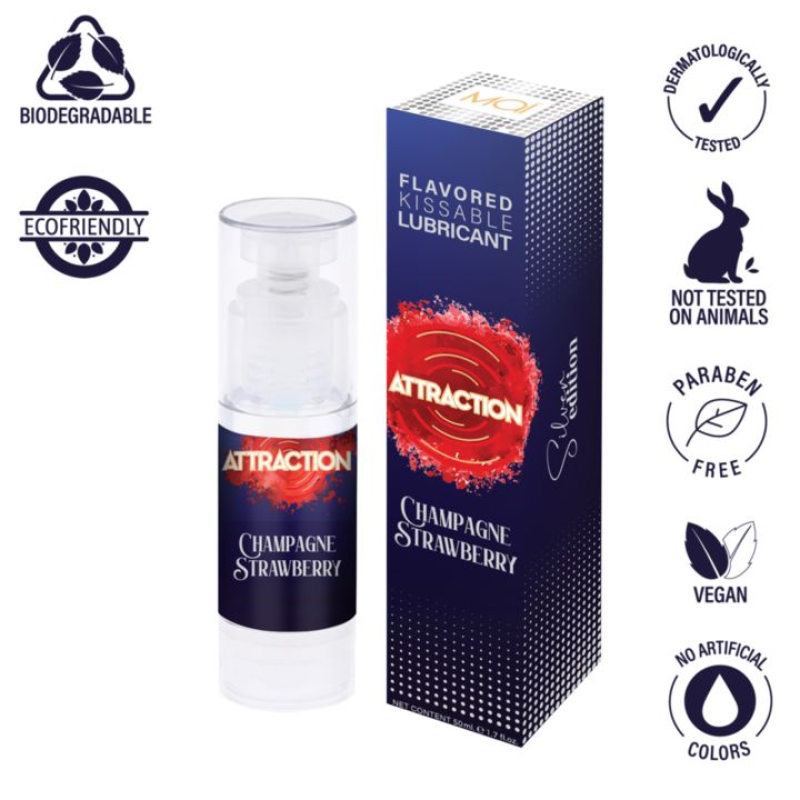 Лубрикант - MAI Attraction Champagne Strawberry, 50 мл (09.2026)