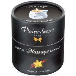 Масажна свічка Plaisir Secrets Vanilla білого кольору