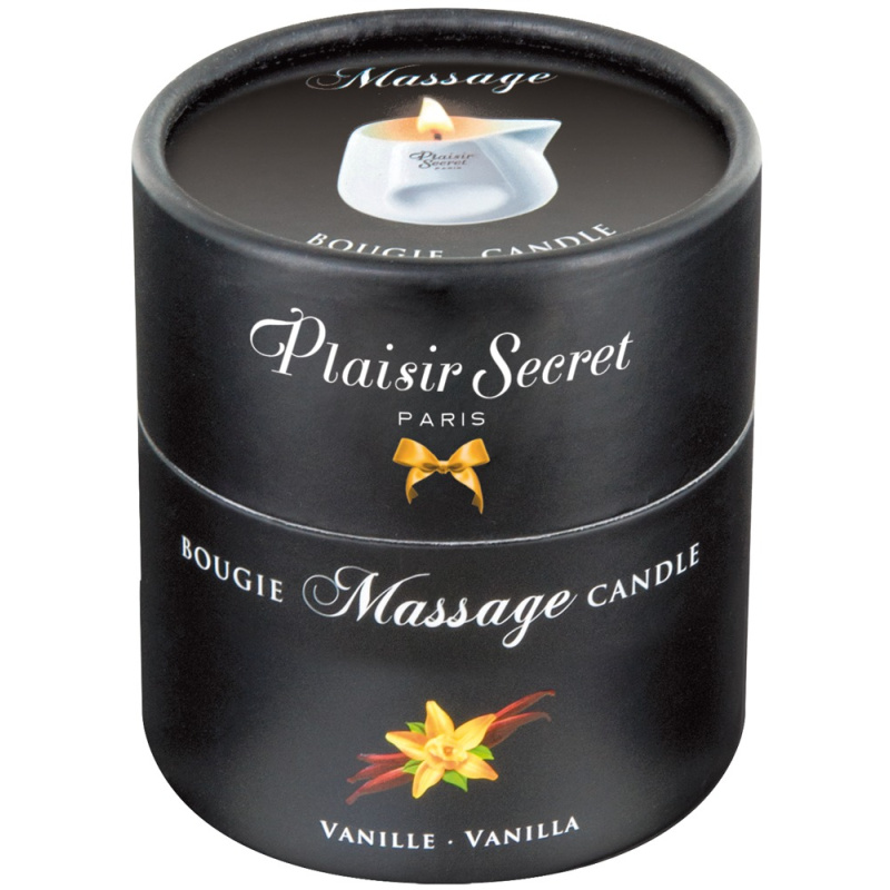 Масажна свічка Plaisir Secrets Vanilla білого кольору Масажна свічка Plaisir Secrets Vanilla білого кольору