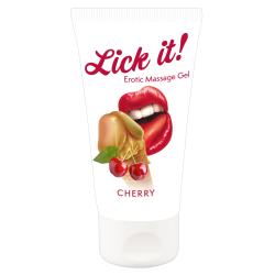 Лубрикант та масажна олія 2в1 Lick It! Cherry 50 мл Лубрикант та масажна олія 2в1 Lick It! Cherry 50 мл