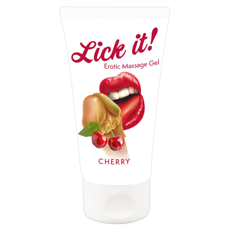 Лубрикант та масажна олія 2в1 Lick It! Cherry 50 мл
