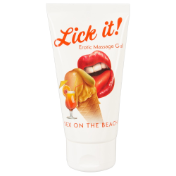 2в1 лубрикант та масажна олія - Lick It! Sex on the Beach, 50 мл