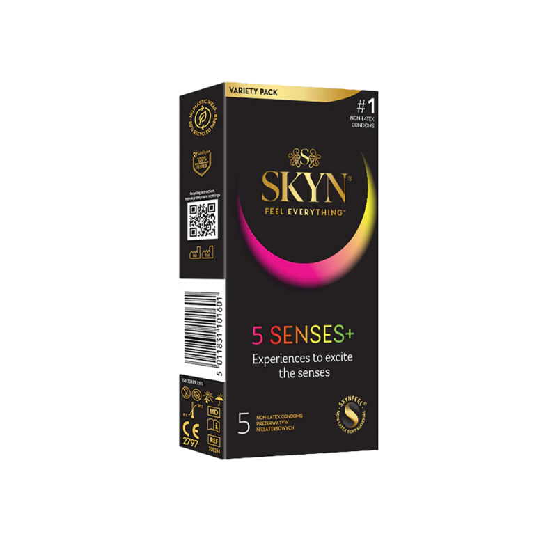Презервативи Skyn 5 Senses+ (53 мм) набір із 5 шт.