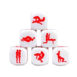 Гральний кубик Gay Kamasutra Dice білий 25 мм Гральний кубик Gay Kamasutra Dice білий 25 мм