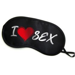 Маска на очі I Love Sex чорна