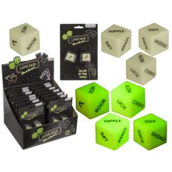 Неонові кубики Love Dice Glow In The Dark білі, 2 шт.
