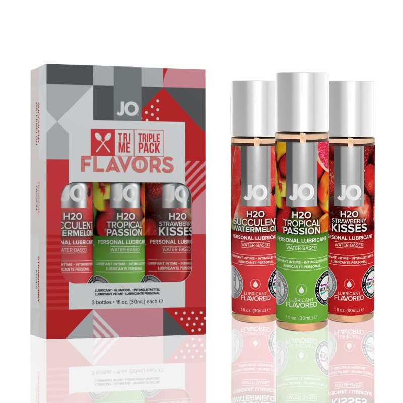 Набір оральних лубрикантів JO Tri-Me Triple Pack Flavors, 3×30 мл