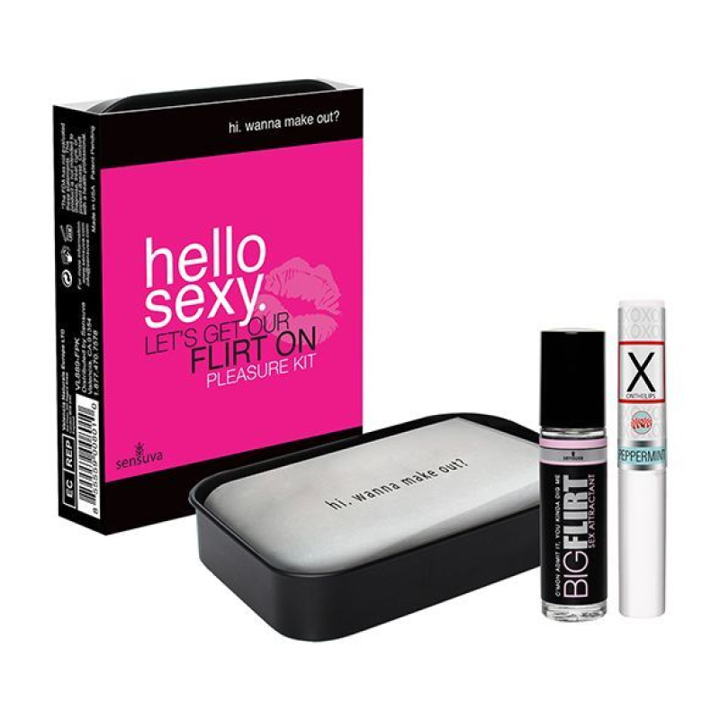 Подарунковий набір для флірту Sensuva Hello Sexy (бальзам для губ і феромони)