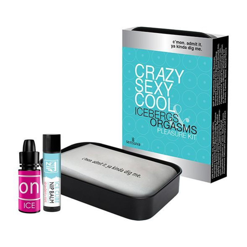Подарунковий набір Sensuva Crazy Sexy Cool: рідкий вібратор та бальзам для сосків з охолоджуючим ефектом