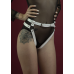 Гартери-трусики Feral Feelings Belt Briefs, натуральна шкіра, білі
