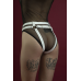 Гартери-трусики Feral Feelings Belt Briefs, натуральна шкіра, білі