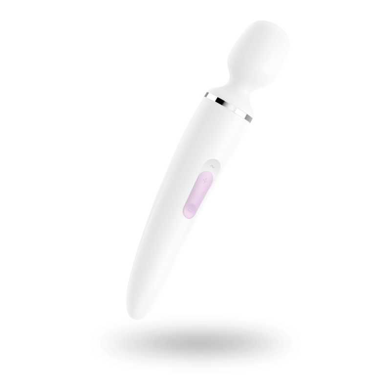 Вібромасажер Satisfyer Wand-er Woman White/Chrome XXL