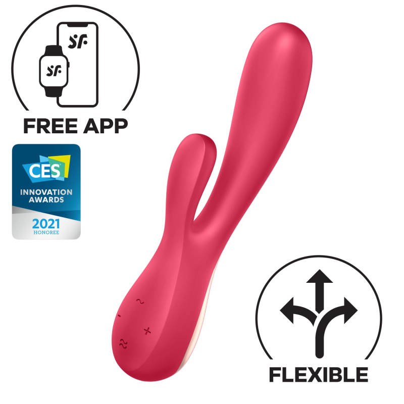 Вібратор-кролик Satisfyer Mono Flex Red з керуванням через додаток