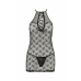 Прозора сорочка Passion Azalia Chemise, чорна, L/XL