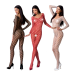 Бодистокинг із крупною сіткою Passion BS077 red