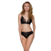 Еластичний топ з мереживом Passion PS001 TOP, чорний