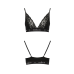 Топ еластичний з мереживом Passion PS001 TOP, чорний