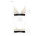 Еластичний топ з мереживом Passion PS001 TOP, ecru
