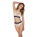 Топ еластичний з мереживом Passion PS001 TOP, ecru